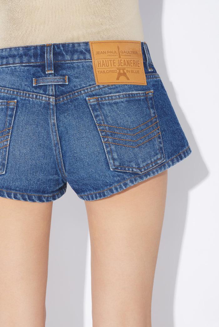 Jean Paul Gaultier Le Short Denim Boutonné Bleu Bleu