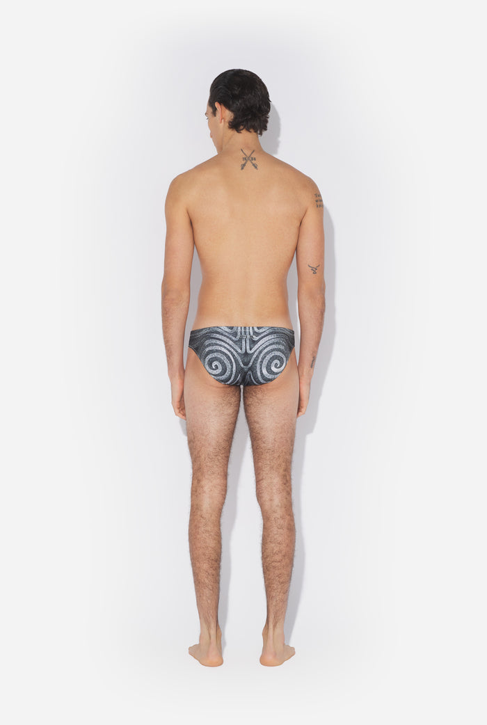 Jean Paul Gaultier Le Slip De Bain Spirale Noir Noir