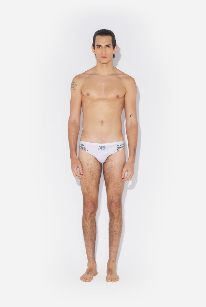 jean paul gaultier Le Slip de Bain Tattoo Ailes Écru