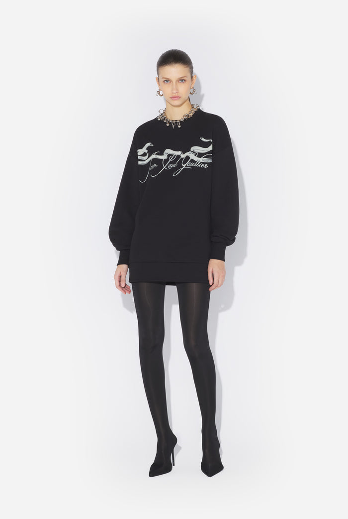 Jean Paul Gaultier Le Sweatshirt Tattoo Ruban Noir Noir