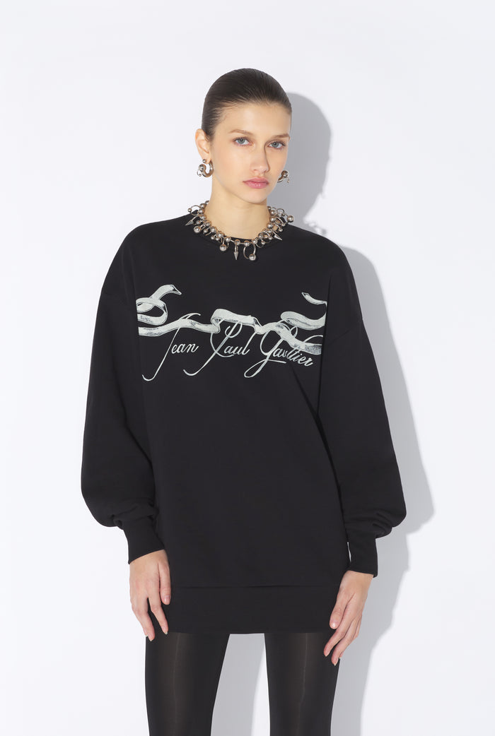 Jean Paul Gaultier Le Sweatshirt Tattoo Ruban Noir Noir