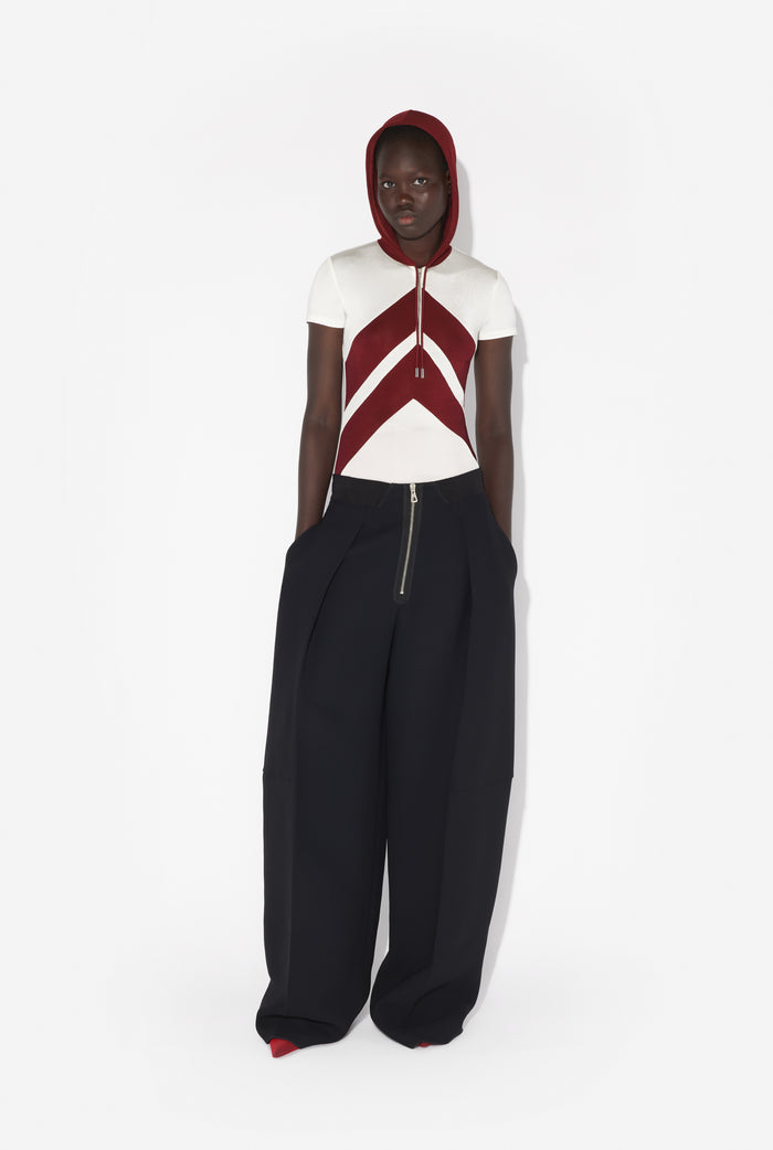 Jean Paul Gaultier Le T-Shirt Blanc à Chevrons Blanc