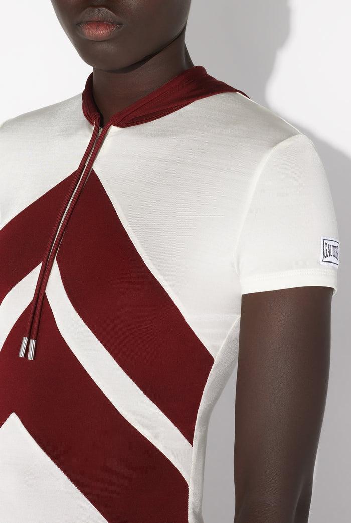 Jean Paul Gaultier Le T-Shirt Blanc à Chevrons Blanc
