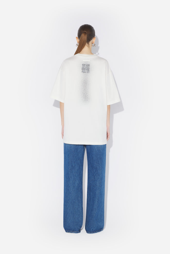 Jean Paul Gaultier Le T-Shirt Oversize Tattoo Ruban Blanc Blanc