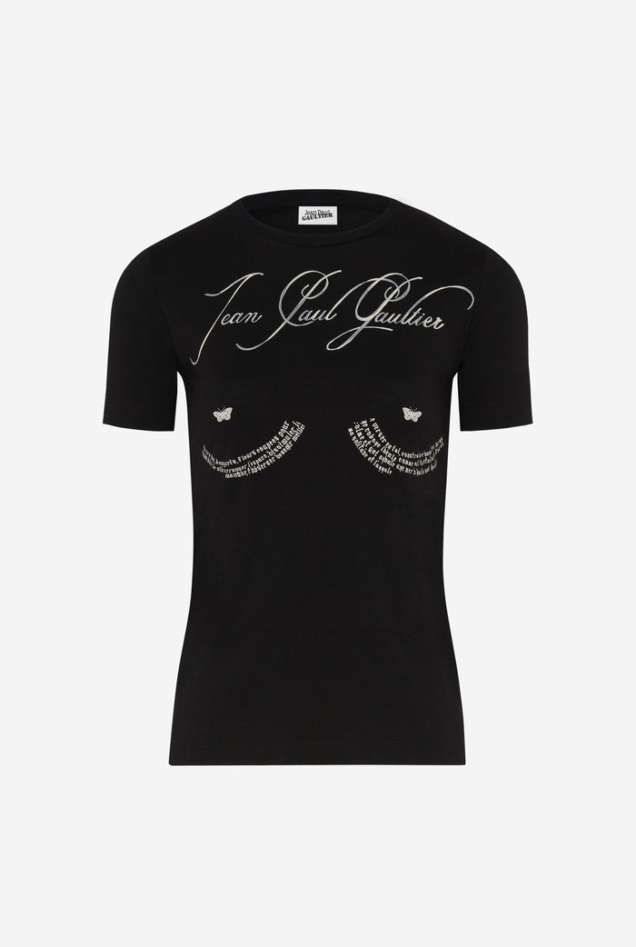 Jean Paul Gaultier Le T-Shirt Tattoo Poem Noir Noir