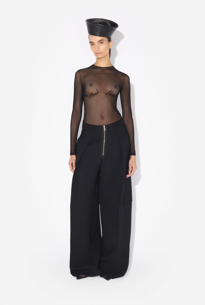 Jean Paul Gaultier Le Top Floqué Jean Paul Gaultier Noir