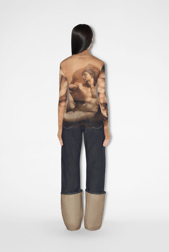 Jean Paul Gaultier Le Top La Création D'Adam Beige/Noir/Gris