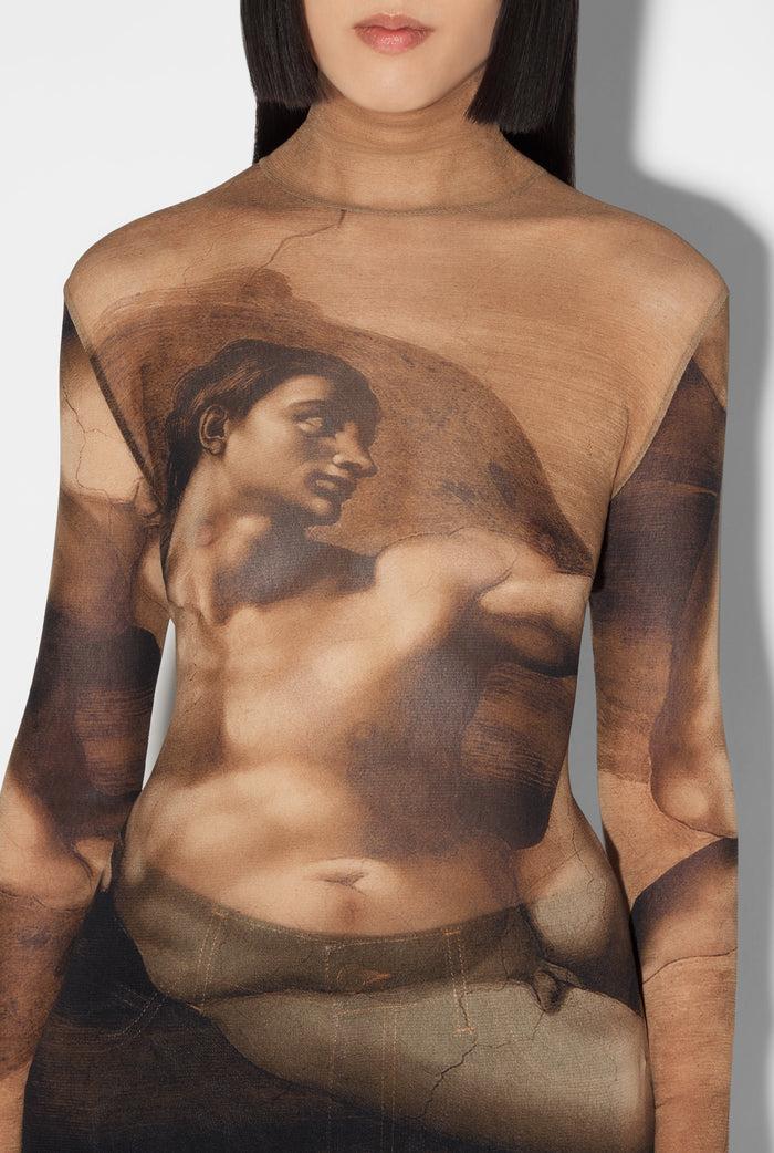 Jean Paul Gaultier Le Top La Création D'Adam Beige/Noir/Gris