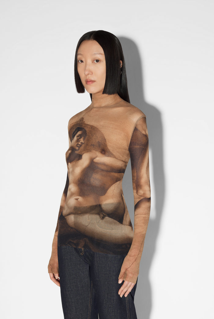 jean paul gaultier Le Top La Création d'Adam Beige/Noir/Gris