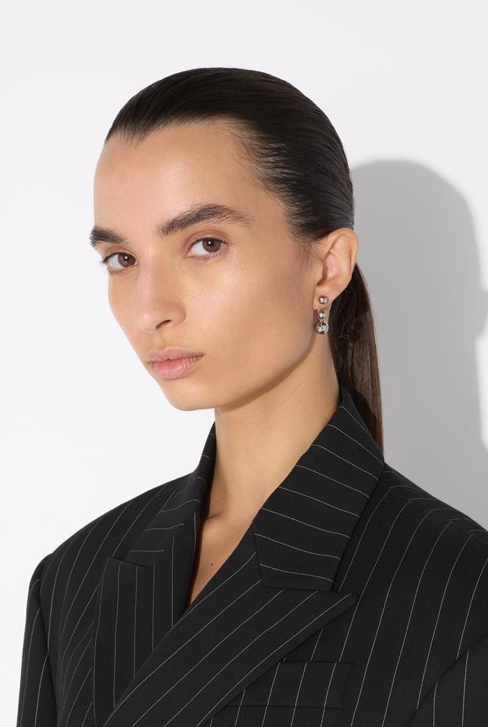 jean paul gaultier Les Boucles D'Oreilles Piercing Argentées Argent