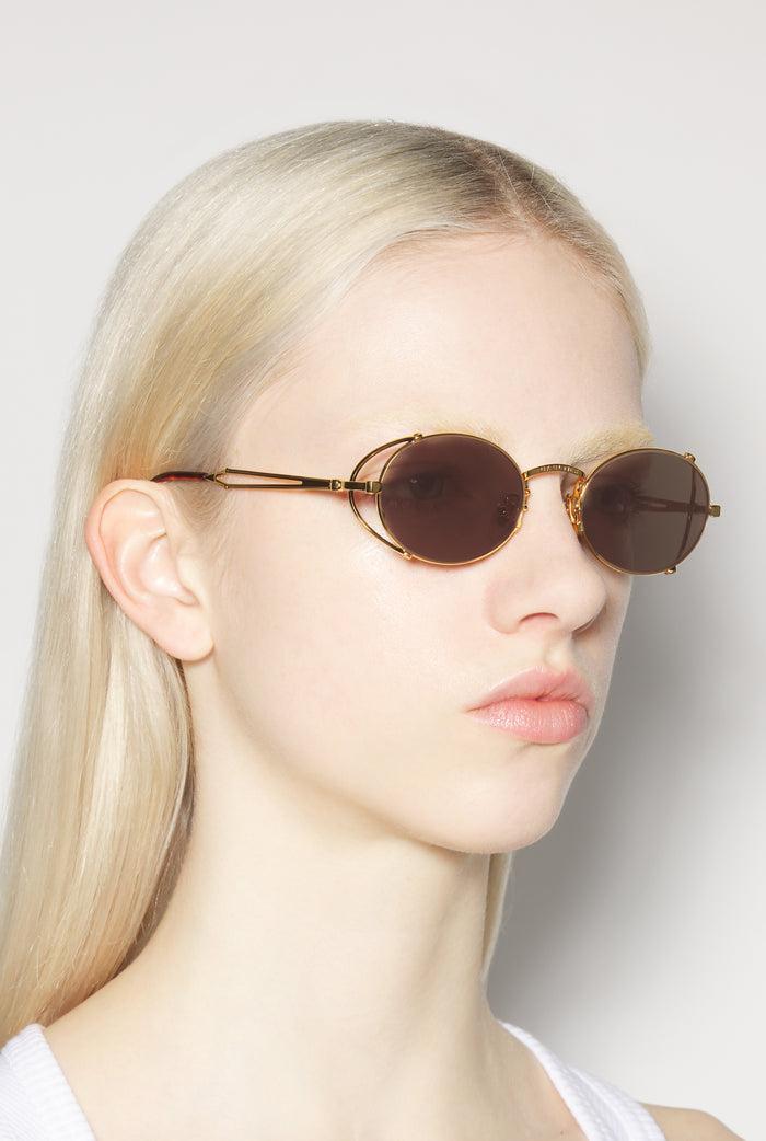 Jean Paul Gaultier Les Lunettes De Soleil 55-3175 Dorées Or
