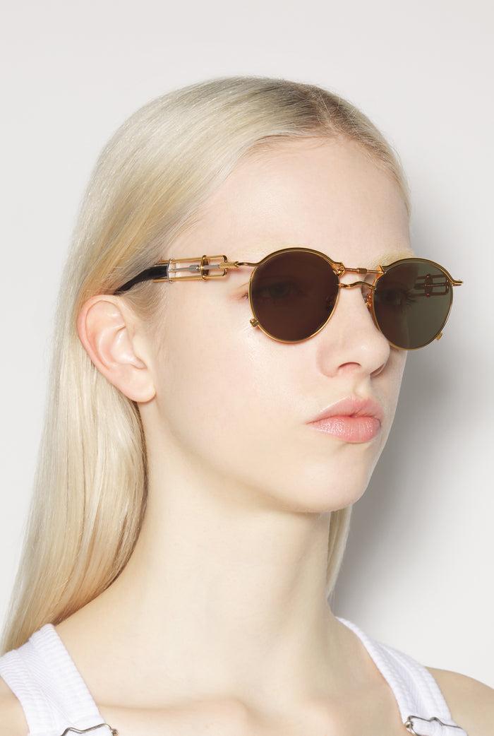 Jean Paul Gaultier Les Lunettes De Soleil 56-0174 Dorées Or