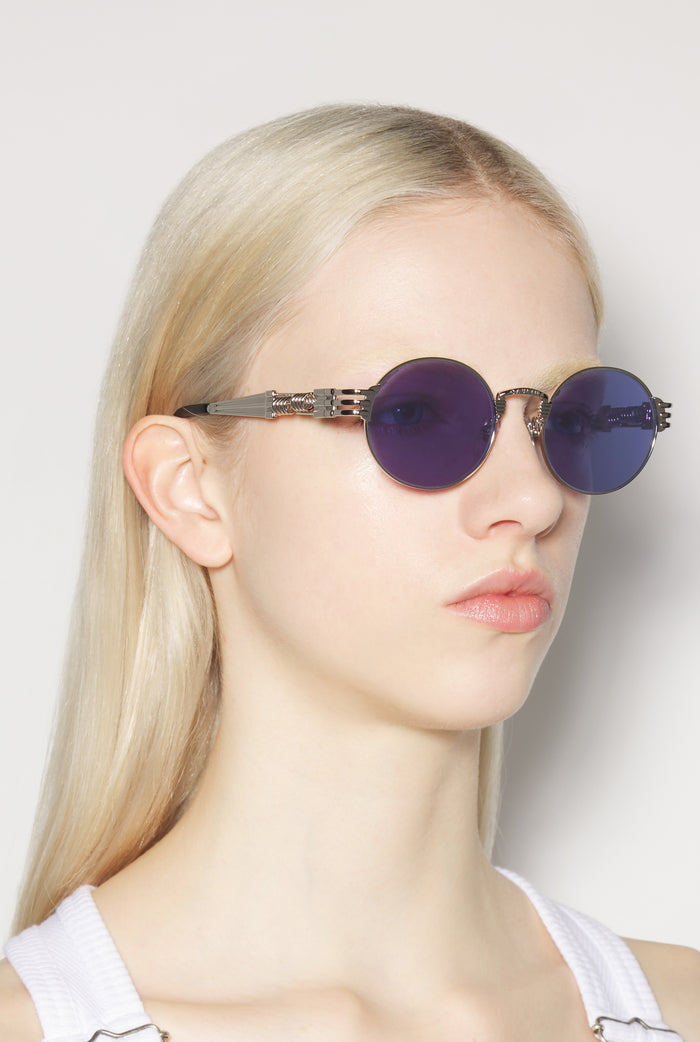Jean Paul Gaultier Les Lunettes De Soleil 56-6106 Argentées Argent