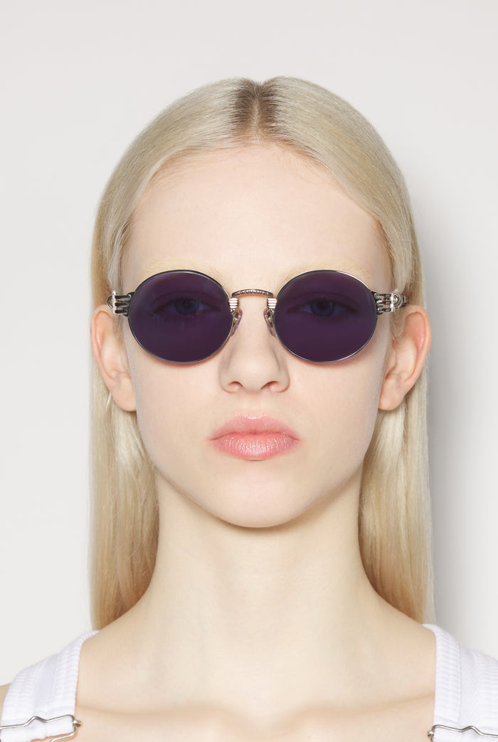 Jean Paul Gaultier Les Lunettes De Soleil 56-6106 Argentées Argent