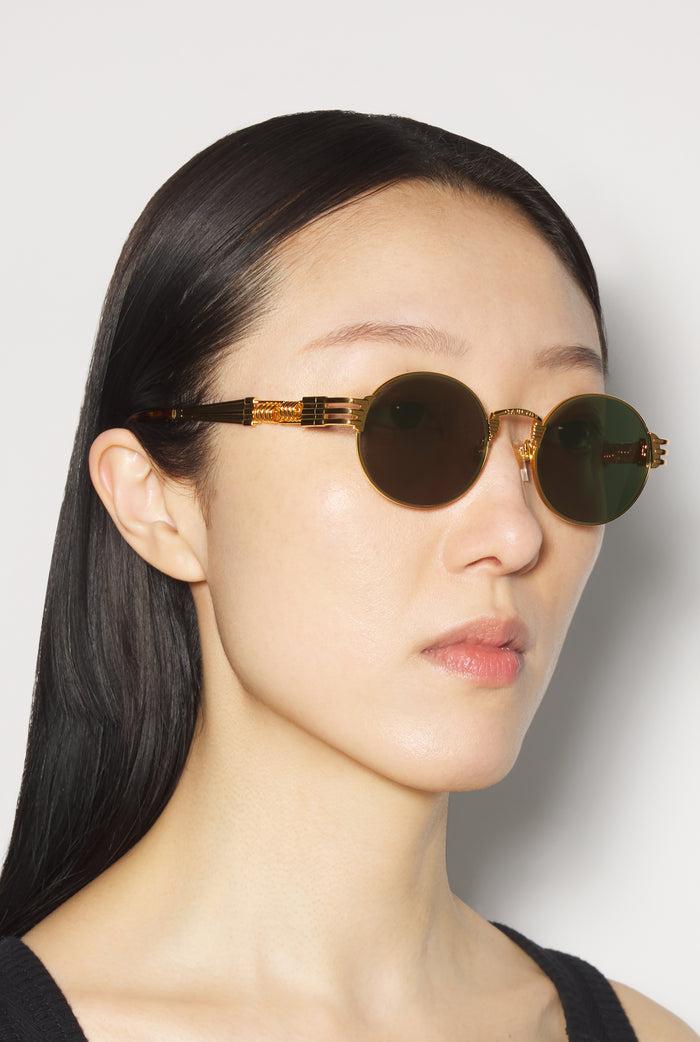 Jean Paul Gaultier Les Lunettes De Soleil 56-6106 Dorées Or