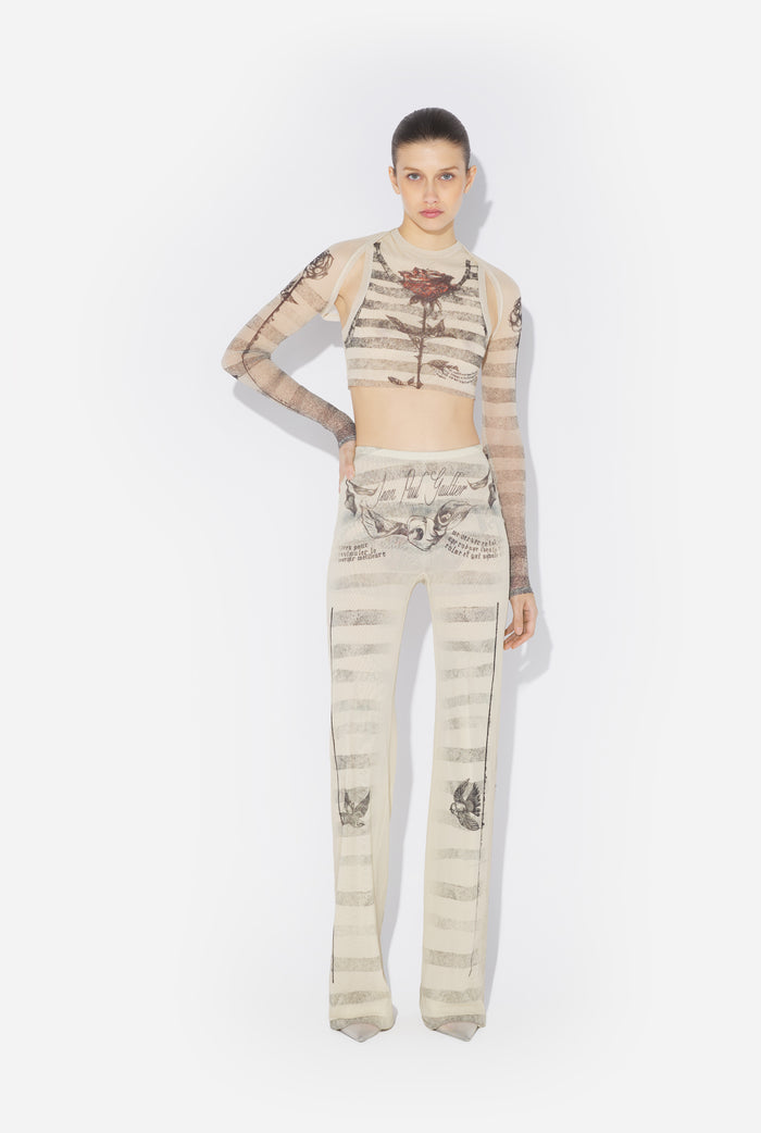 jean paul gaultier Les Manches Tattoo Marinière Écru