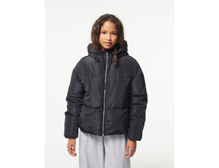 jennyfer Doudoune matelassée à capuche avec liens noire