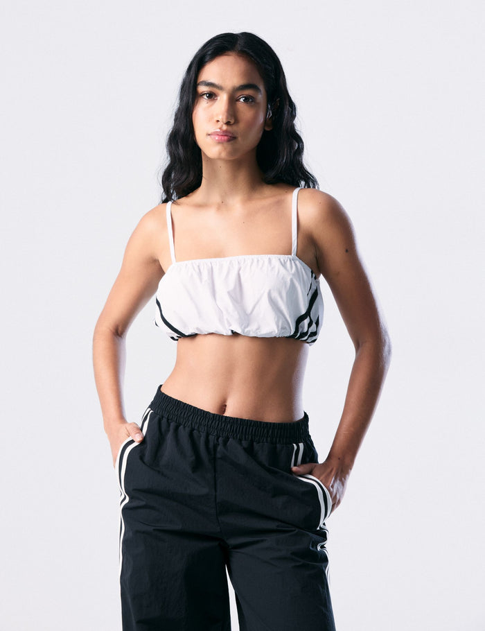 jennyfer Brassière blanche à rayures noires