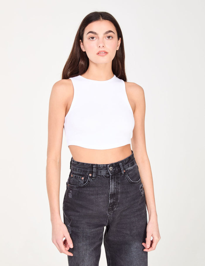 jennyfer Débardeur court blanc