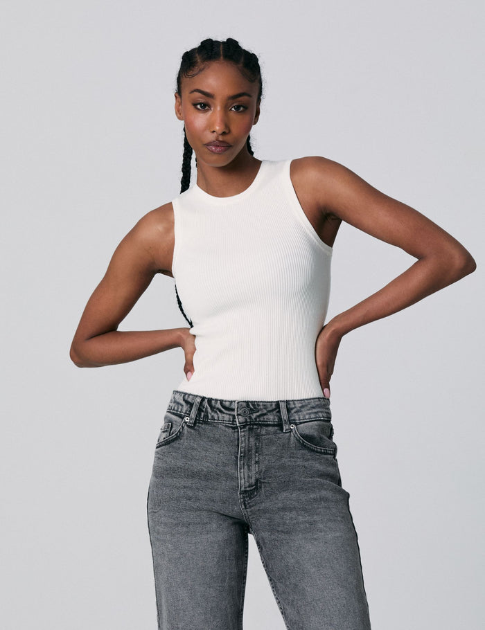 jennyfer Débardeur en maille écru