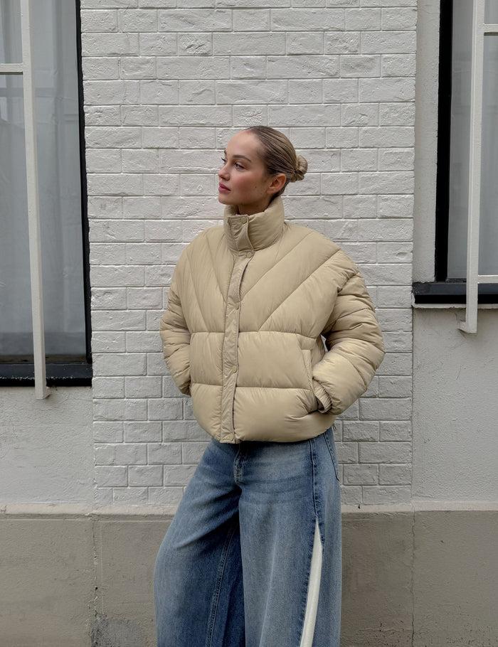 jennyfer Doudoune matelassée beige clair