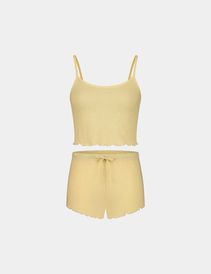 jennyfer Ensemble shorty et débardeur jaune foncé