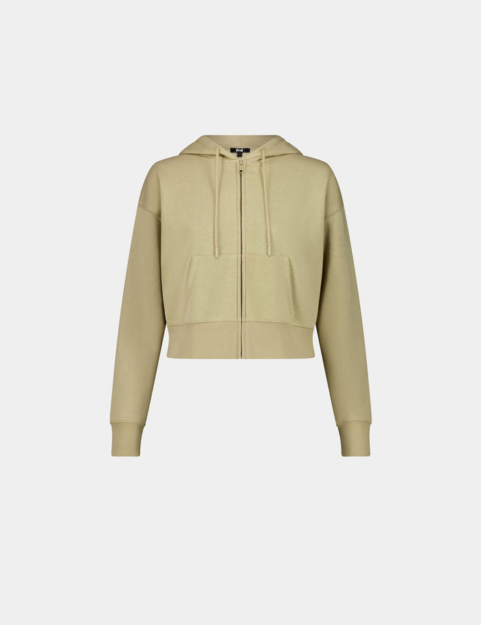 jennyfer Gilet à capuche beige kaki