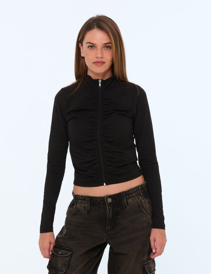jennyfer Gilet froncé noir