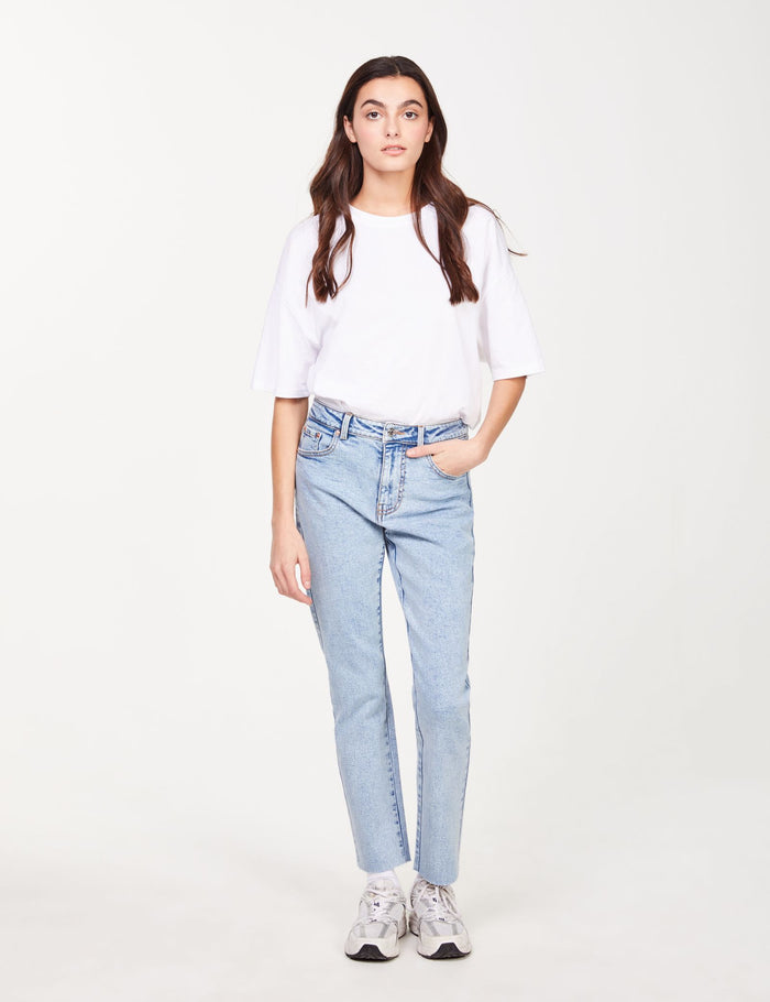 jennyfer Jean coupe slim mom bleu