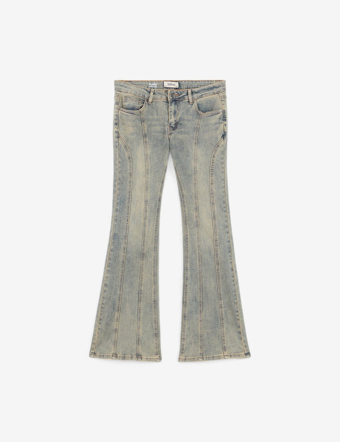jennyfer Jean flare taille basse bleu jean