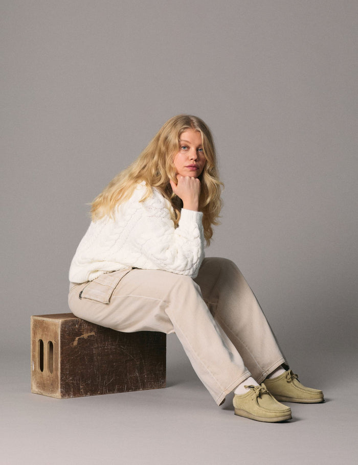 jennyfer Jean maxi wide leg crème