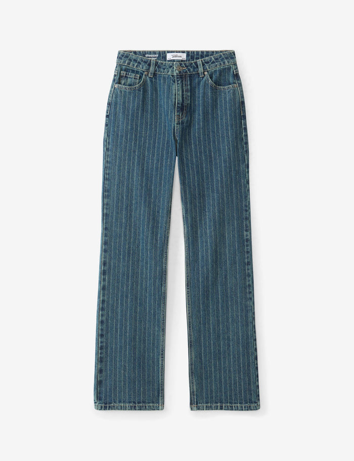 jennyfer Jean straight rayé bleu clair
