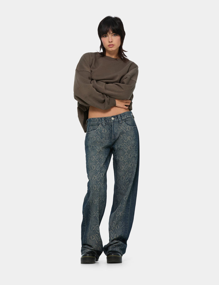 jennyfer Jean Straight Taille Basse bleu