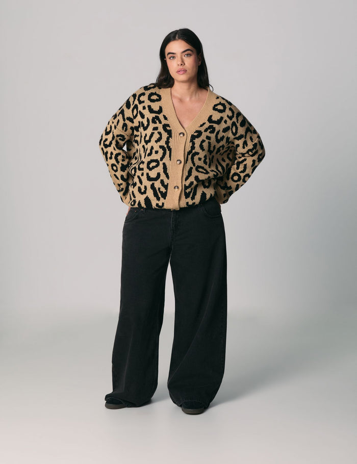 jennyfer Jean Wide leg taille basse noir