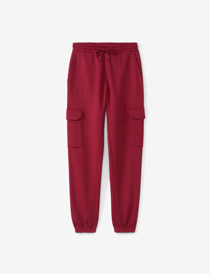 jennyfer Jogging cargo rouge foncé