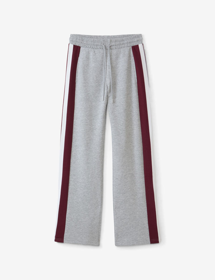 jennyfer Jogging gris chine avec bandes rouges