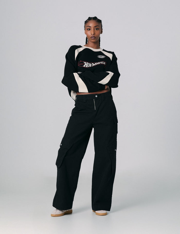 jennyfer Pantalon cargo noir