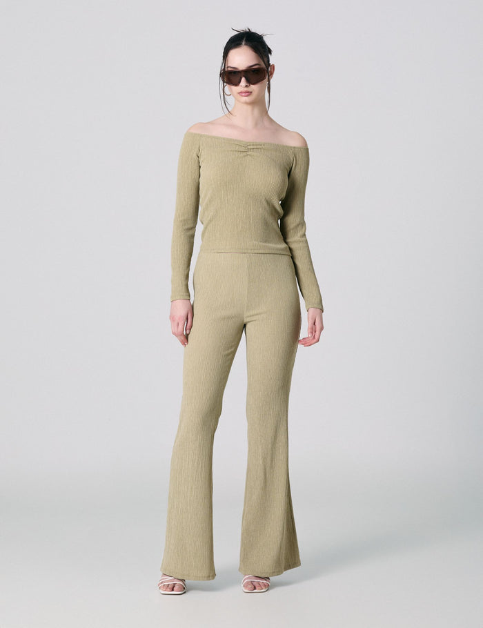 jennyfer Pantalon crêpé beige kaki