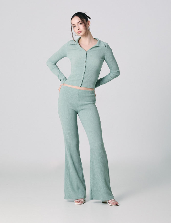jennyfer Pantalon crêpé vert clair