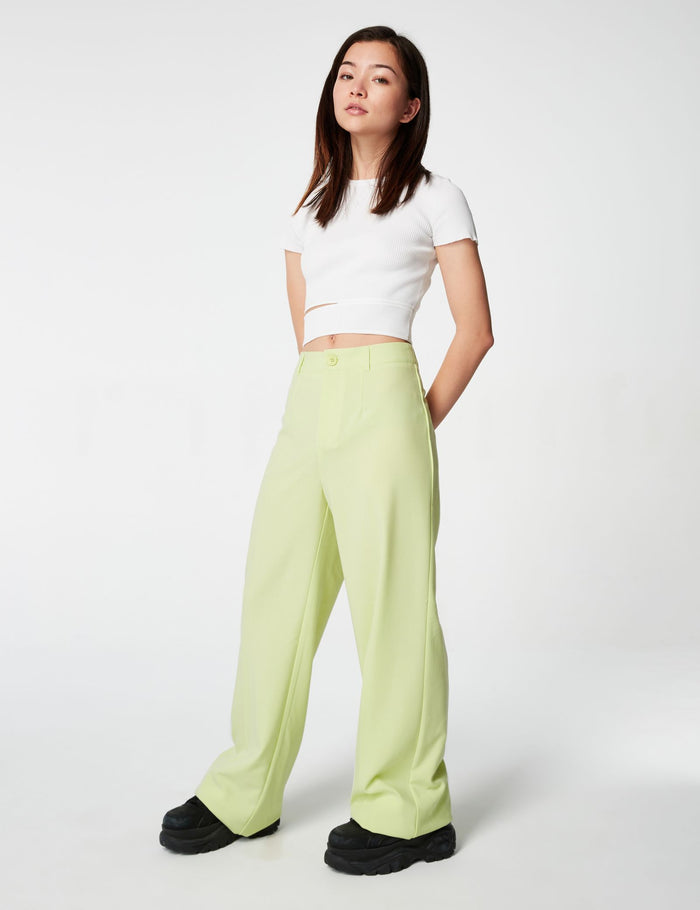 jennyfer Pantalon droit vert clair