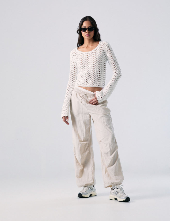 jennyfer Pantalon fluide crème