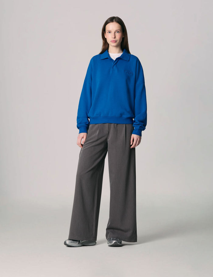 jennyfer Pantalon tailleur rayé gris foncé