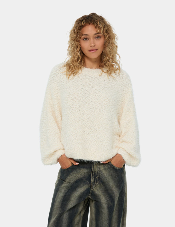 jennyfer Pull à poils doux écru