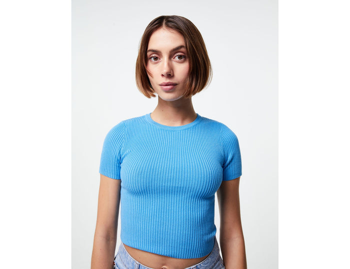 jennyfer Pull côtelé bleu