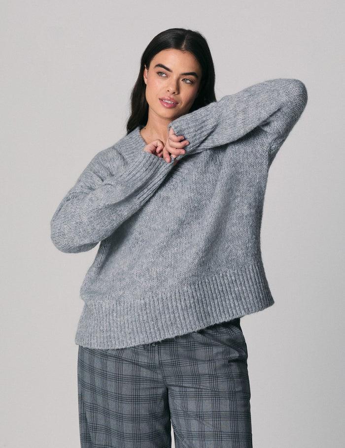 jennyfer Pull en maille gris chine