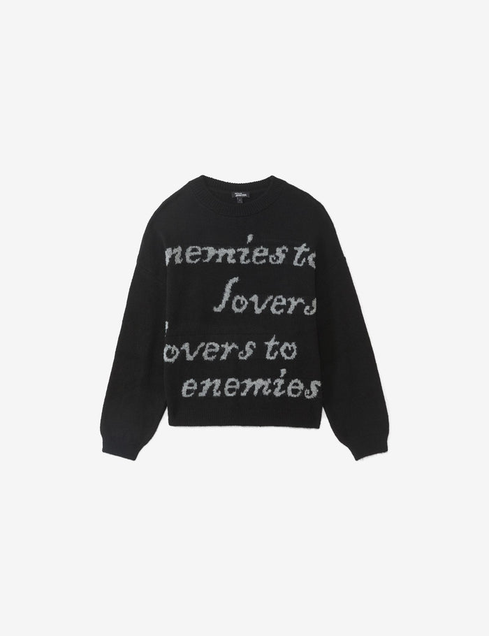 jennyfer Pull noir à message