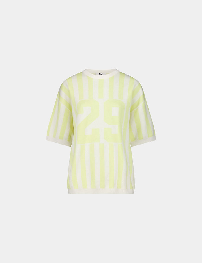 jennyfer Pull oversize à message jaune clair