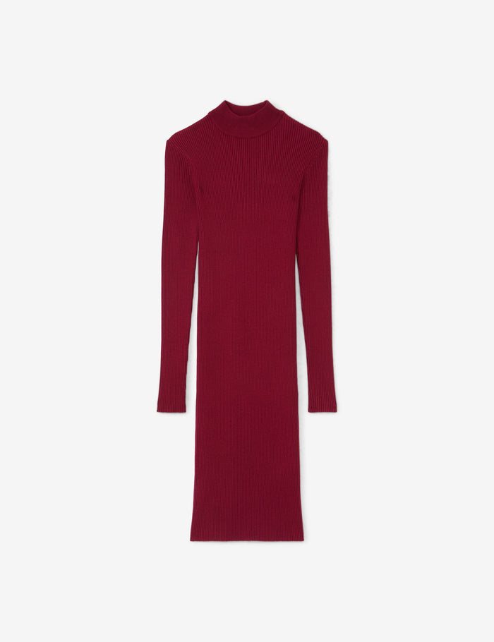 jennyfer Robe en maille rouge foncé