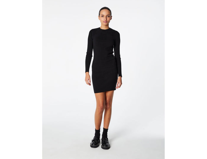 jennyfer Robe pull noire côtelée