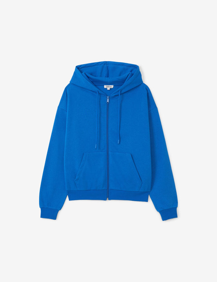 jennyfer Sweat à capuche zippé bleu ocean